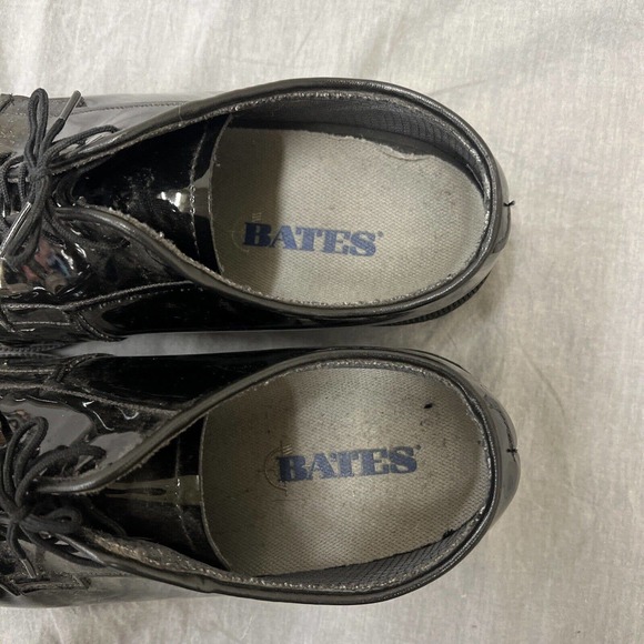 Bates Military Uniform Shoes Oxfords Shiny Black Vibram Patent Leather 9E Chrty main image 4